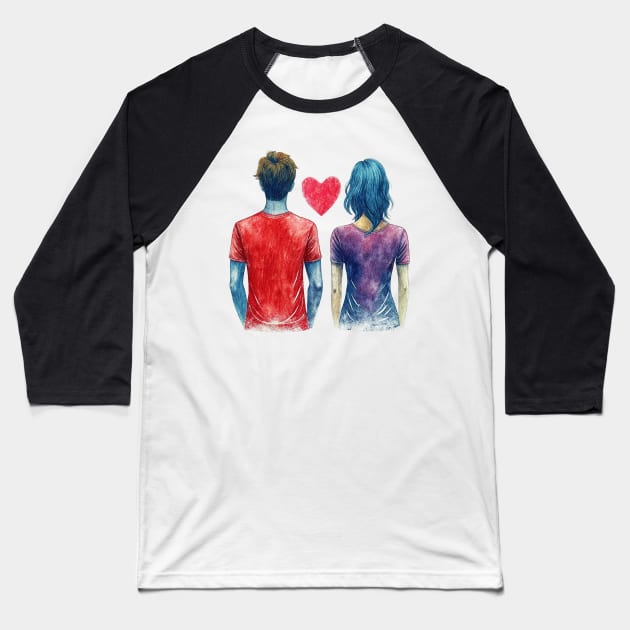 Valentine Baseball T-Shirt by yasinylcu